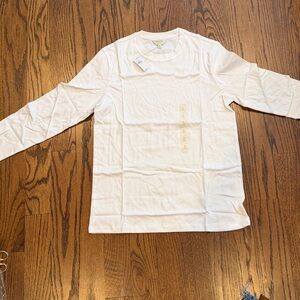Someone Pop the tags- Men's White long sleeve T. NWT SzM banana Republic